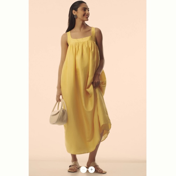 Anthropologie Pinnacle by Shruti Sancheti Square-Neck Babydoll Maxi Dress - Picture 1 of 4